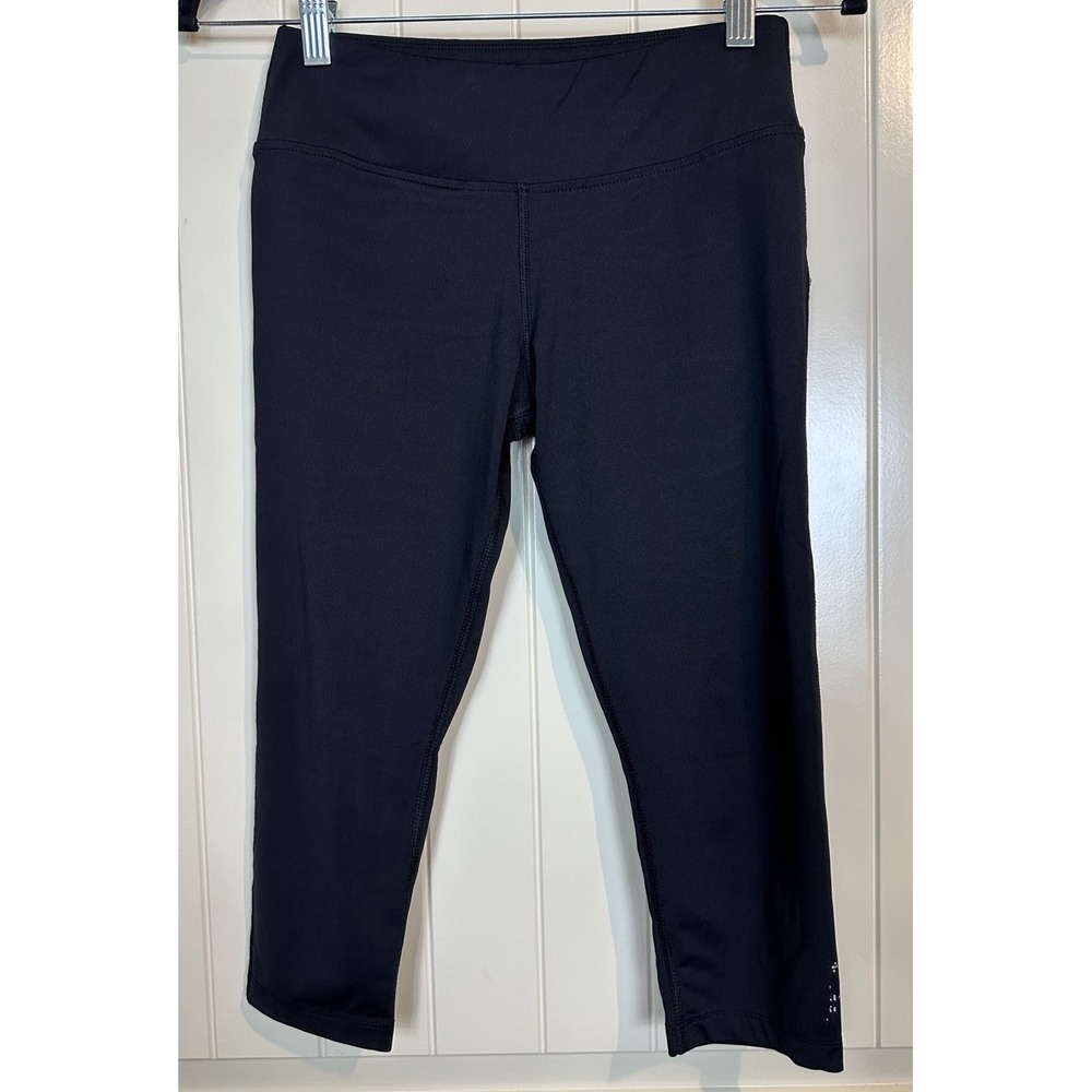 Reebok Crossfit Leggings‎ Cropped Womens Size Small Black Stretch Pull On